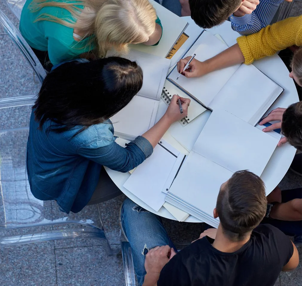 Publishing team working together